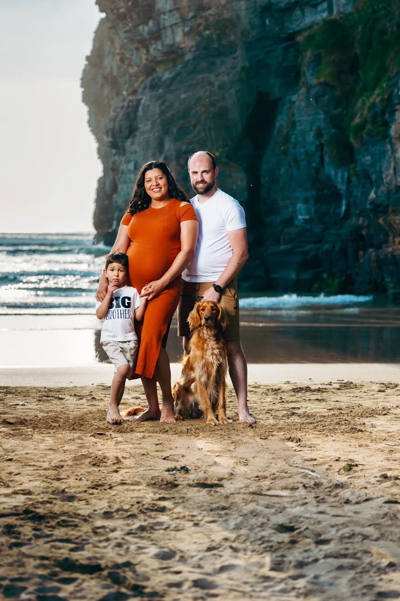 Eagle Productions Maternity Family Beach Dog Sunset