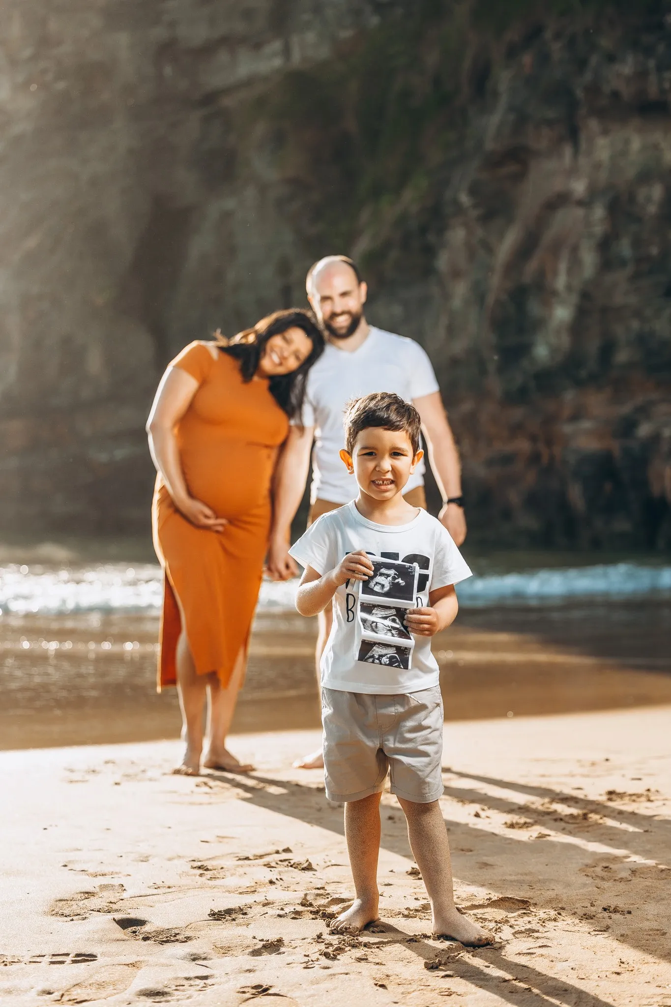 Eagle Productions Maternity Family Beach Orange Dress