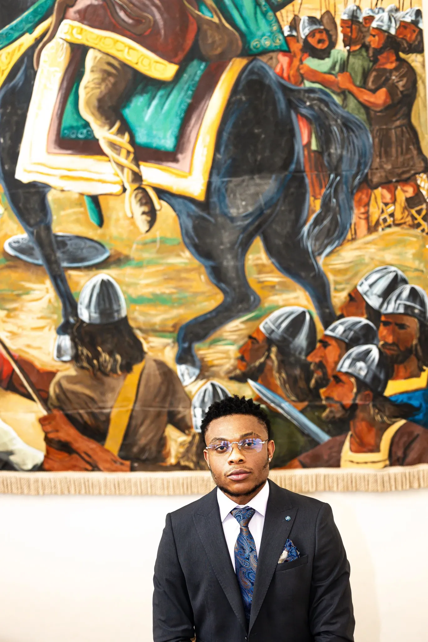 Eagle Productions Portraits Man Suit Mural Background