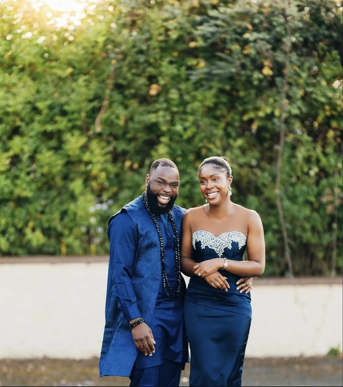 Eagle Productions Weddings Engagements Couple Blue Outfits Greenery