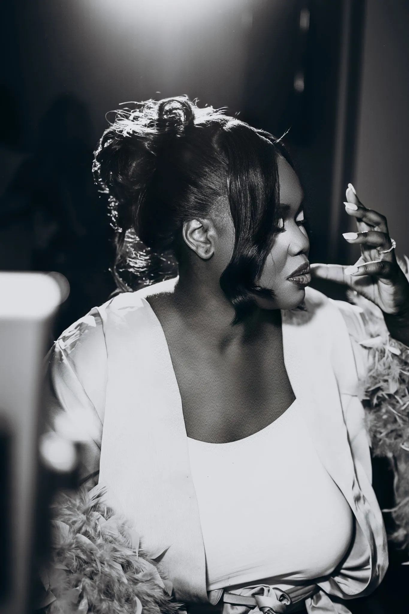 Eagle Productions Weddings Engagements Woman White Gown Black White