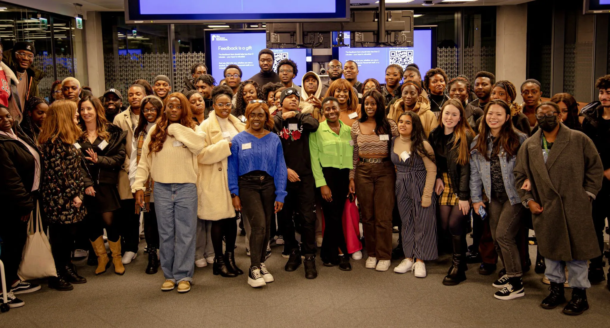 Diverse group event gathering at Eagle venue